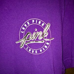 VS PINK Tee w/ Lace-Up Back